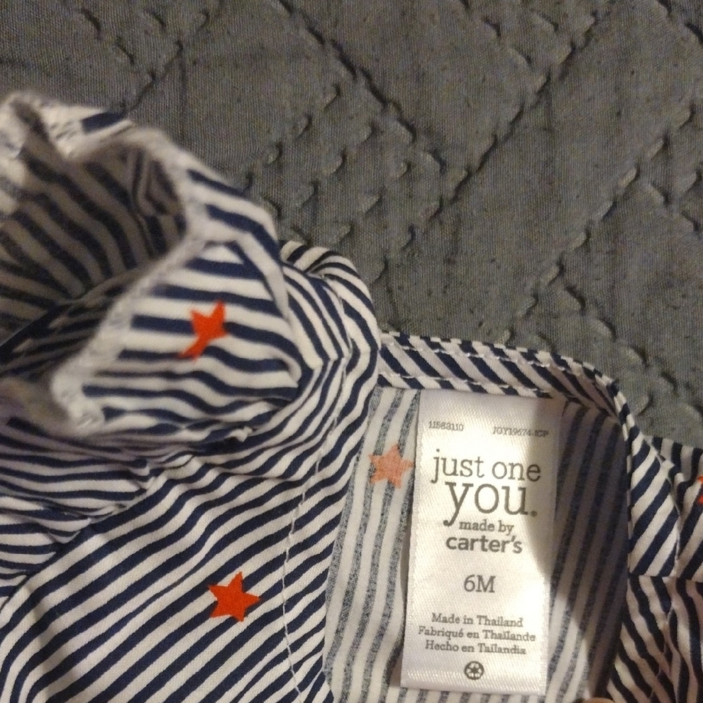 Striped Baby Dress with Red Bow And Bummies - Picture 9 of 9